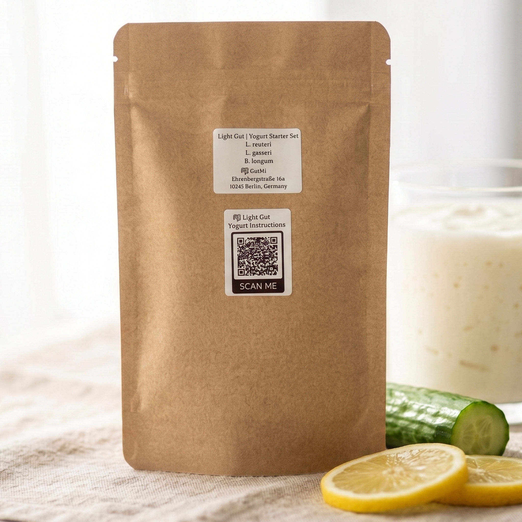 GutMi | L. reuteri + 6 autres souches (7 au total) | Comprend toutes les espèces disparues | 3 kits de démarrage pour yaourt | Lot de kits de démarrage | Cultures de démarrage | 9 ferments pour yaourt