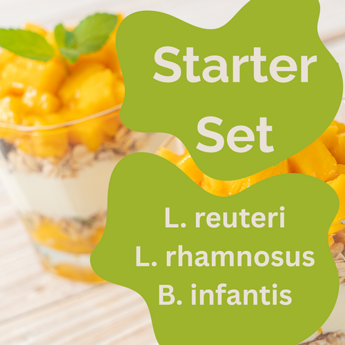 L. reuteri、L. rhamnosus、B. infantis ヨーグルト用スターターセット
